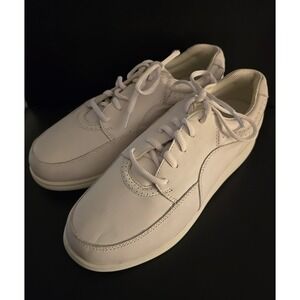 Hush Puppies Shoes Women 8.5 W Large Casual Sneakers White Leather Power Walker